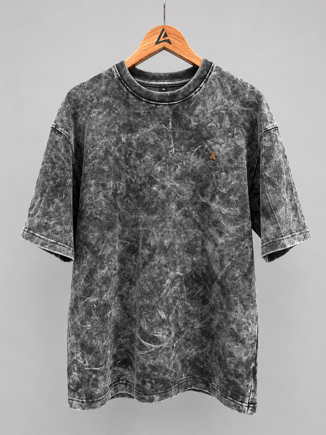 Acidwash Oversized Tee in Acidwash Charcoal