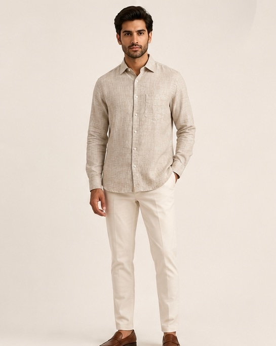 Butter Khadi Shirt in Butter