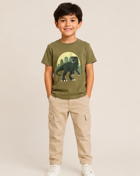 Dino Glow Cotton Tee, Levoke t-shirts