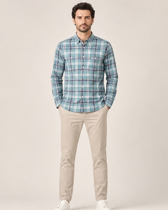 Madras Plaid Check Shirt, Levoke shirts