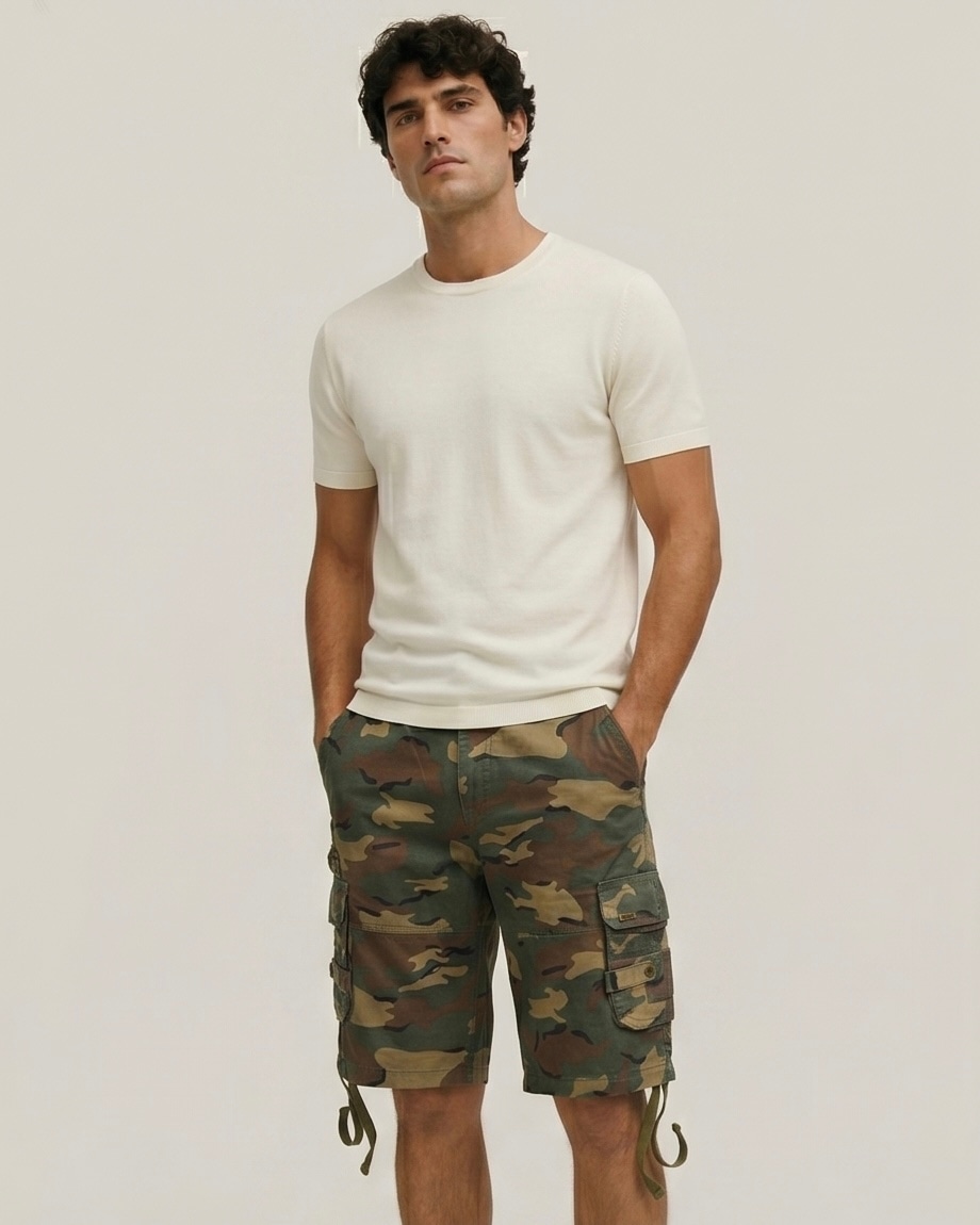 Bivouac Camo Cargo Short in Field Camo